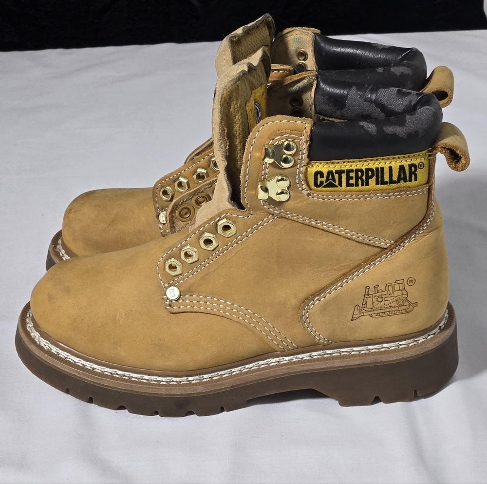 Cat Caterpillar Second Shift Workboots Honey - image 5